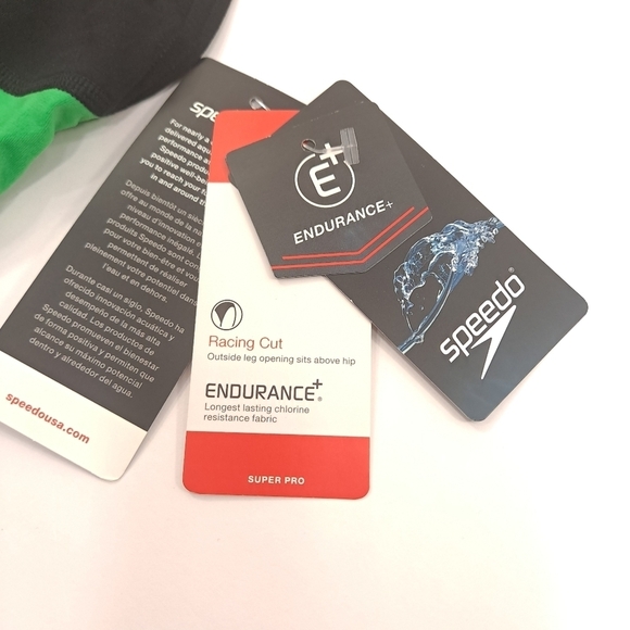 Speedo Womens One Piece Swimsuit Endurance+ Super Pro Team Black Green Sz 22 XXS - Picture 13 of 16